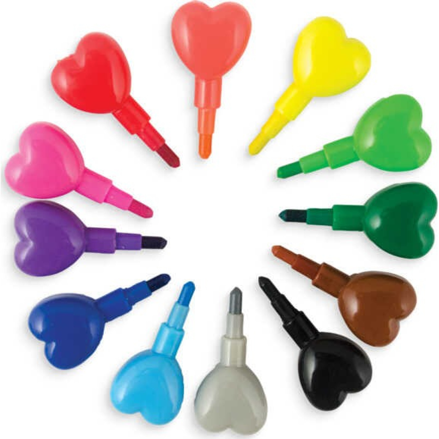 Ooly Heart to Heart 12 Renkli Boya Kalemi - Ana Renkler