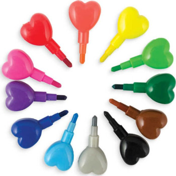 Ooly Heart to Heart 12 Renkli Boya Kalemi - Ana Renkler