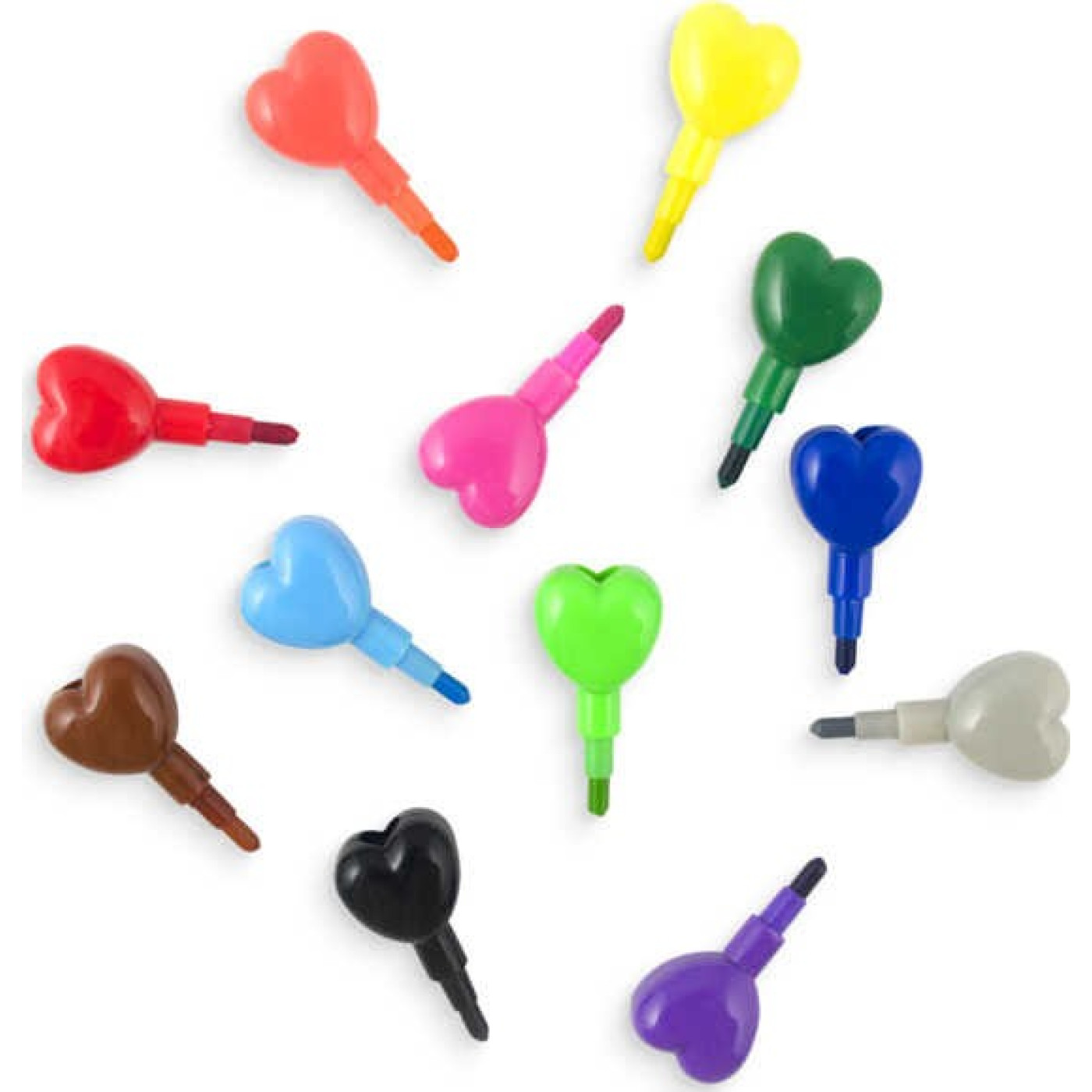 Ooly Heart to Heart 12 Renkli Boya Kalemi - Ana Renkler