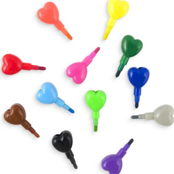 Ooly Heart to Heart 12 Renkli Boya Kalemi - Ana Renkler