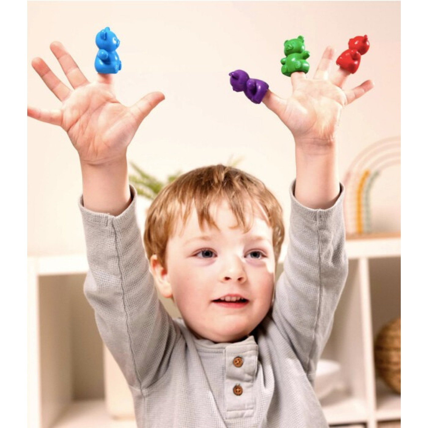 Ooly - Cuddly Cubs Bear 6’Lı Parmağa Takılabilir Mum Boya - 133-108 - 810104680424