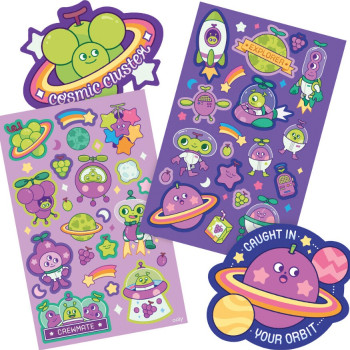 Ooly - Kokulu Çıkartma Seti - Galaxy Grape