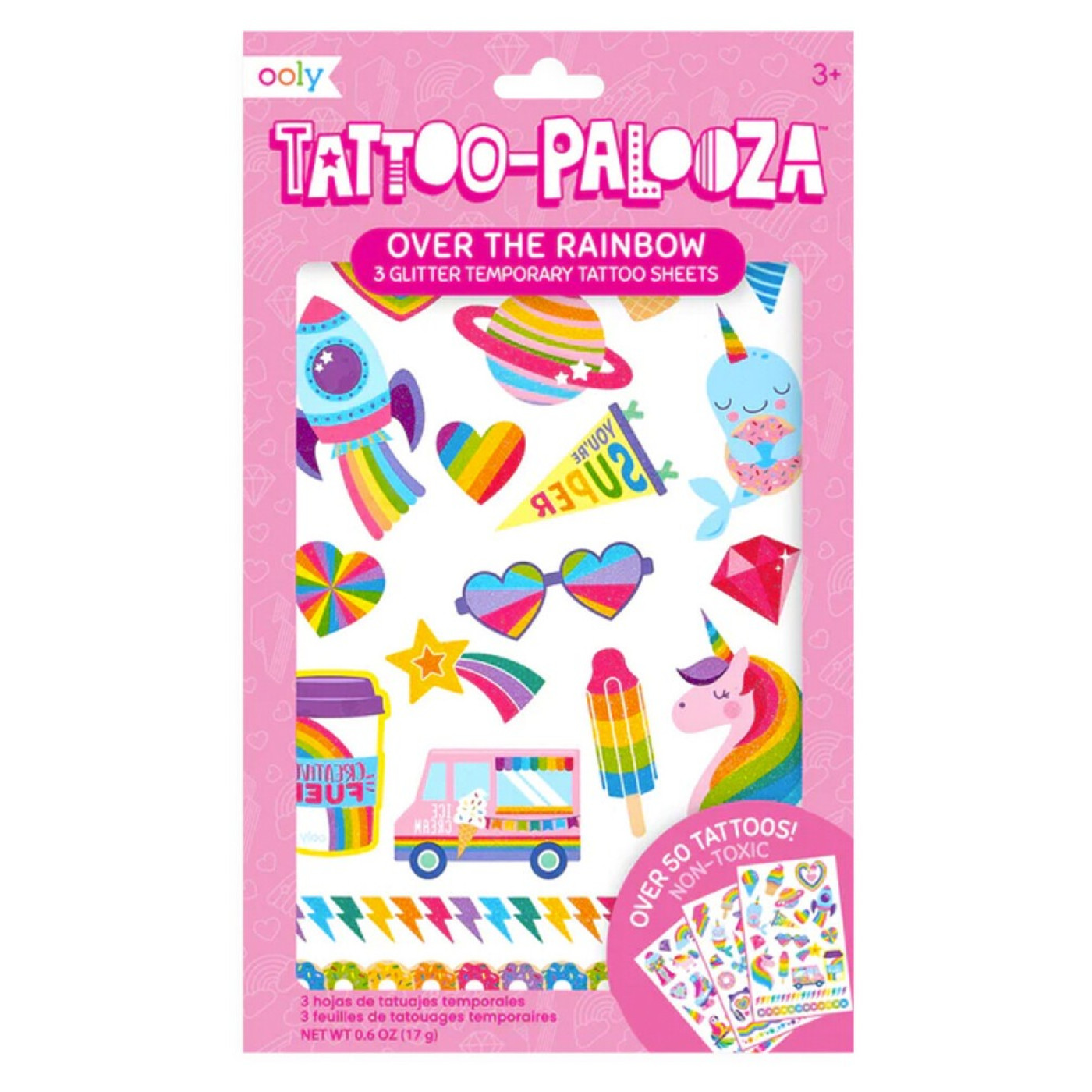 Ooly Tattoo Palooza Geçici Dövme Seti - Over The Rainbow - 810078032700 - 810078032700