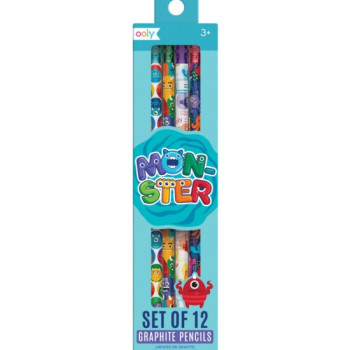 Ooly - 12li Silgili Kurşun Kalem - Monsters
