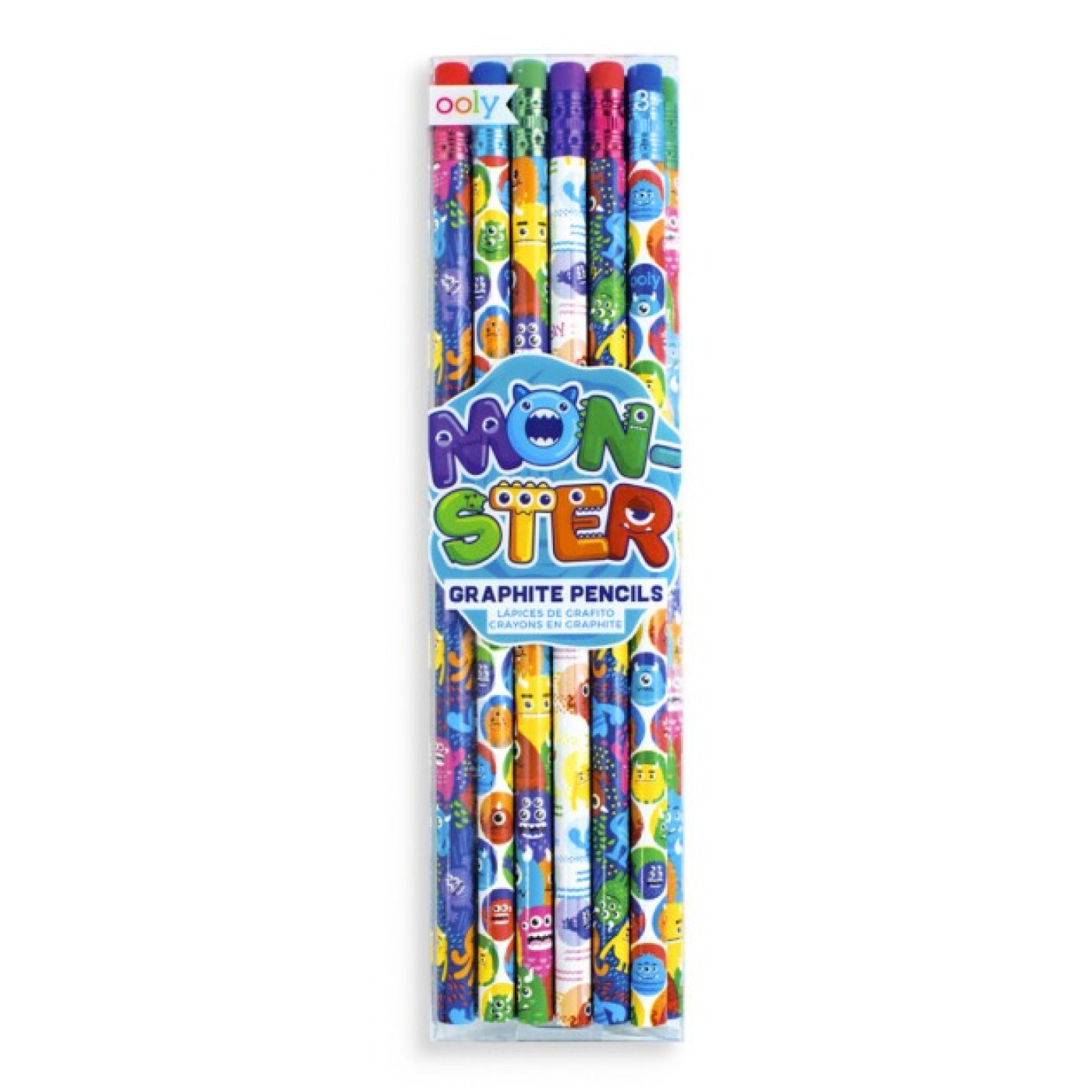 Ooly 12li Silgili Kurşun Kalem - Monsters - ST00611 - 810104682879