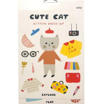 Ooly - Stickiville Çıkartma Kitabı - A Whole Lotta Stickers! Dress Up Cats