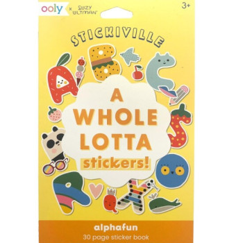 Ooly - Stickiville Çıkartma Kitabı - A Whole Lotta Stickers! Alpha Fun