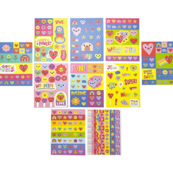 Ooly - Stickiville Çıkartma Kitabı - Happy Hearts