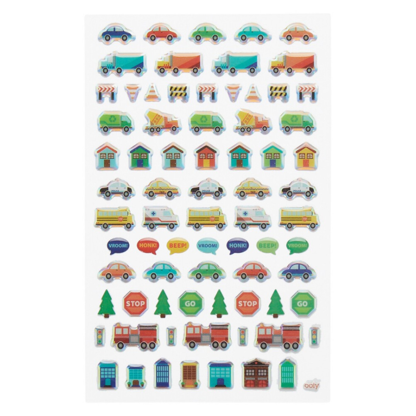 Ooly Stickiville Çıkartmalar - Workin Wheels - 810078037927 - 810078037927
