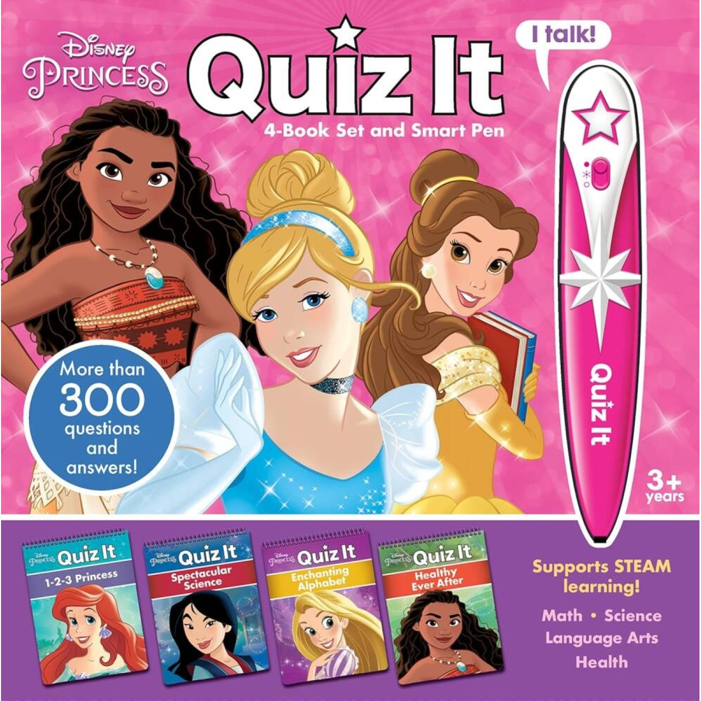 Disney Princess: Quiz it Pen - 4 Book Set and Talking Smart Pen - 9781503763685 - 9781503763685
