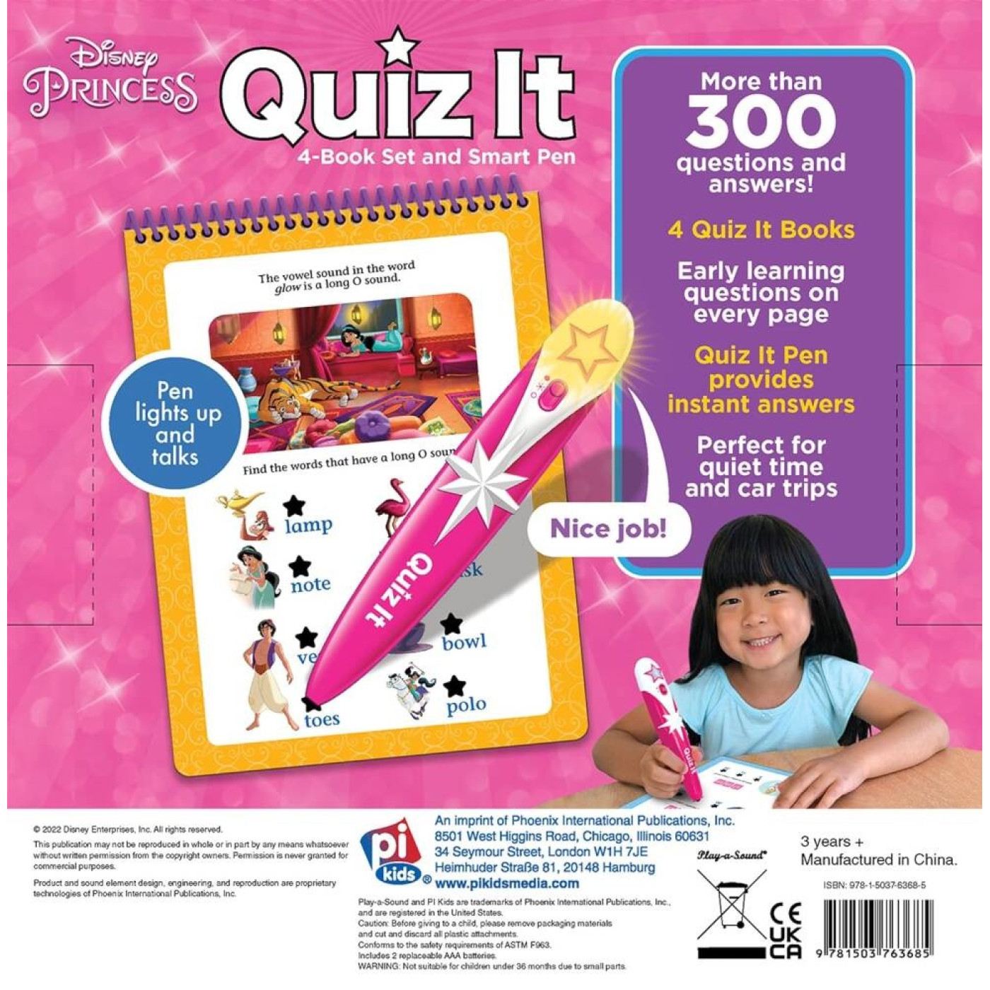 Disney Princess: Quiz it Pen - 4 Book Set and Talking Smart Pen - 9781503763685 - 9781503763685