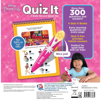 Disney Princess: Quiz it Pen - 4 Book Set and Talking Smart Pen