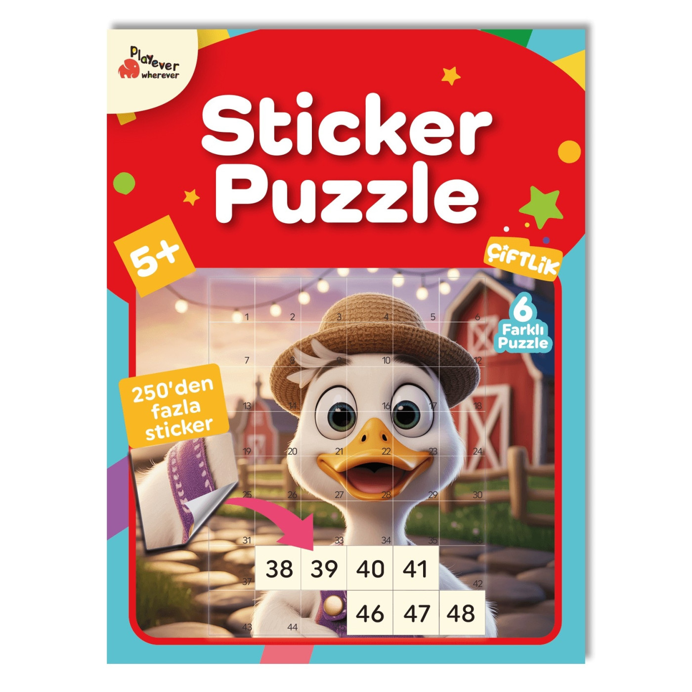 Sticker Puzzle - Çiftlik - Çıkartmalı Yapboz Etkinlik Kitabı