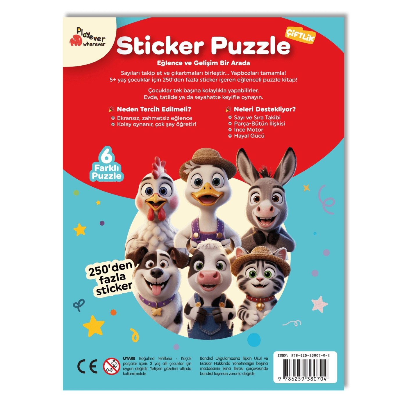 Sticker Puzzle - Çiftlik - Çıkartmalı Yapboz Etkinlik Kitabı