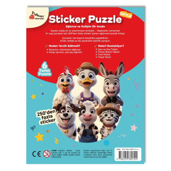 Sticker Puzzle - Çiftlik - Çıkartmalı Yapboz Etkinlik Kitabı