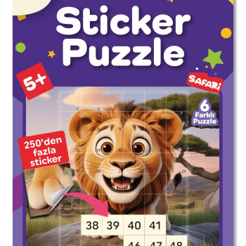 Sticker Puzzle - Safari - Çıkartmalı Yapboz Etkinlik Kitabı