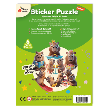 Sticker Puzzle - Kapibara - Çıkartmalı Yapboz Etkinlik Kitabı