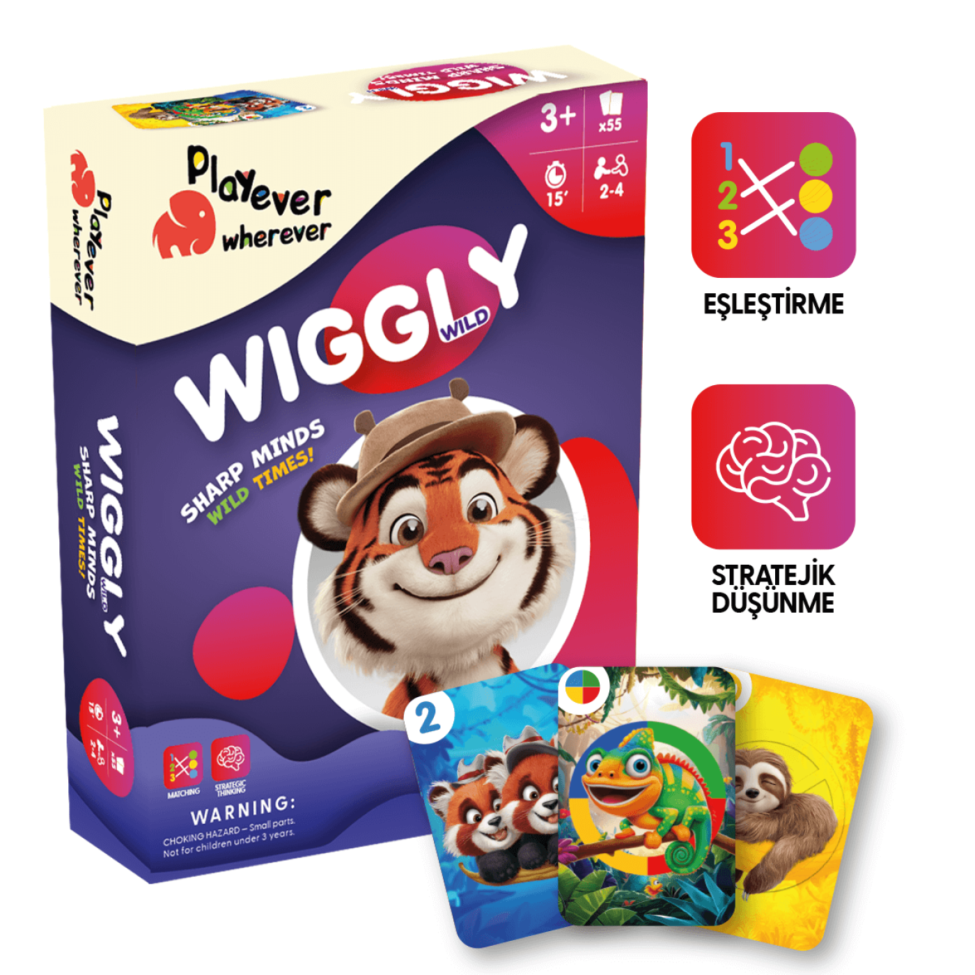 Wiggly Wild Deluxe - Renk ve Sayı Eşleştirme Kart Oyunu