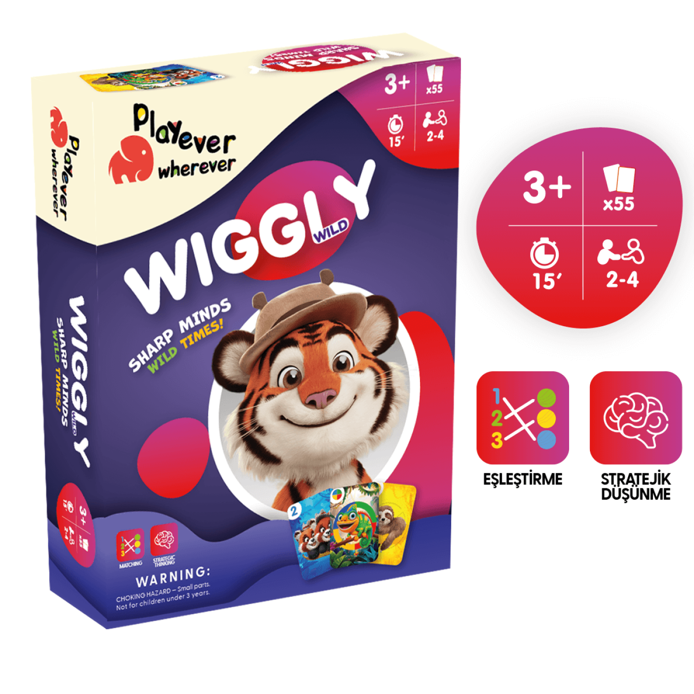 Wiggly Wild Deluxe - Renk ve Sayı Eşleştirme Kart Oyunu