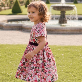 Priere Design - Pivoine Kısa Kollu Elbise 9 Yaş 