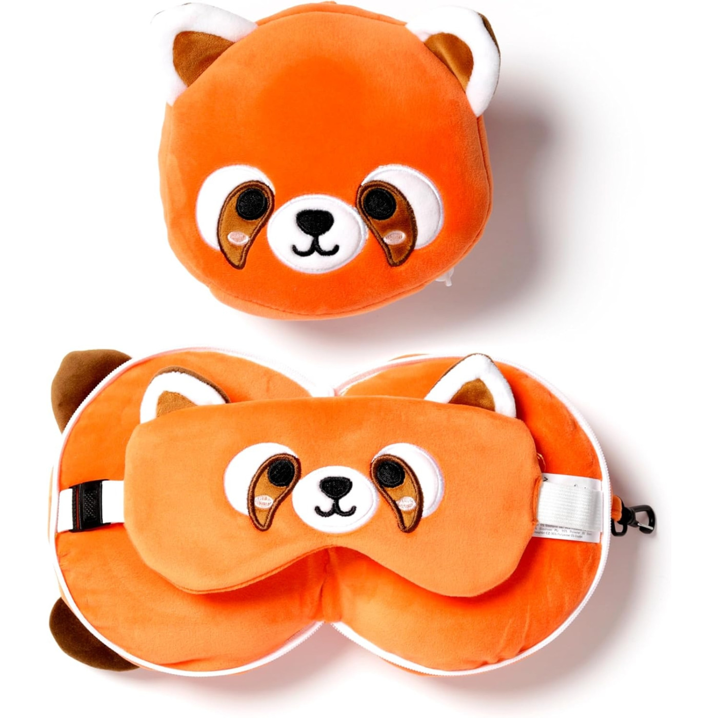 Relaxeazzz Seyahat Yastığı ve Göz Bandı Kırmızı Panda