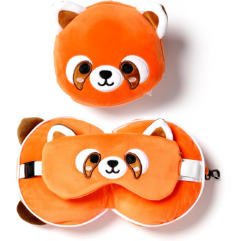 Relaxeazzz Seyahat Yastığı ve Göz Bandı Kırmızı Panda Relaxeazzz Seyahat Yastığı ve Göz Bandı Kırmızı Panda