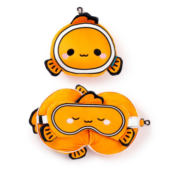 Relaxeazzz Seyahat Yastığı ve Göz Bandı Clown Fish