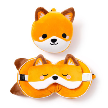 Relaxeazzz Adoramals Finnick the Fox Plush Seyahat Yastığı ve Göz Bandı Relaxeazzz Adoramals Finnick the Fox Plush Seyahat Yastığı ve Göz Bandı