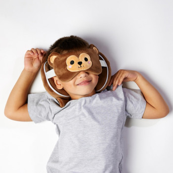 Relaxeazzz Monkey Plush Seyahat Yastığı ve Göz Bandı Relaxeazzz Monkey Plush Seyahat Yastığı ve Göz Bandı