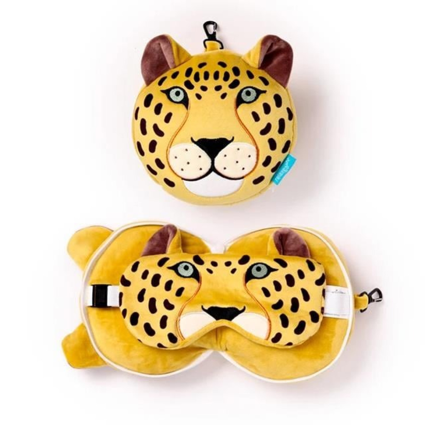 Relaxeazzz Leopard Plush Seyahat Yastığı ve Göz Bandı - 5055071785412 - 5055071785412