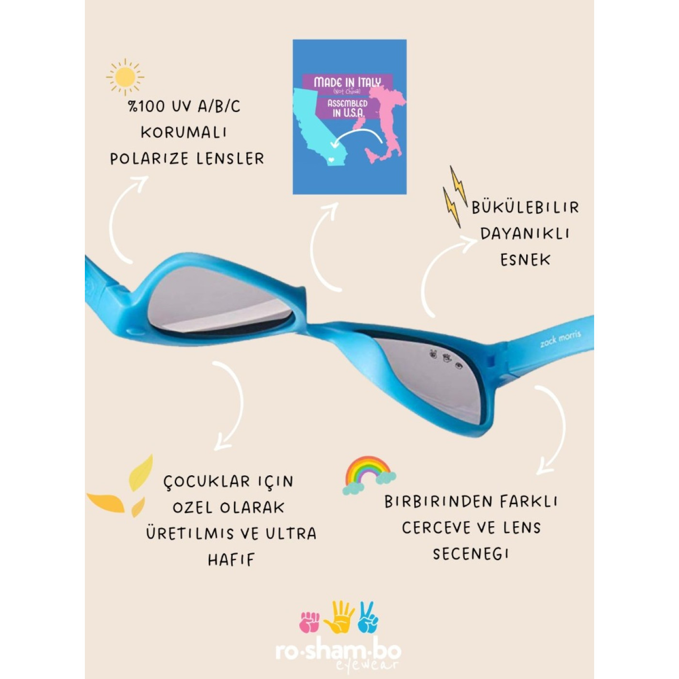 Roshambo Eyewear - Breakfast / Kahverengi Standart Lens Yetişkin Güneş Gözlüğü / R - A PB Breakfast R - 8690000001835