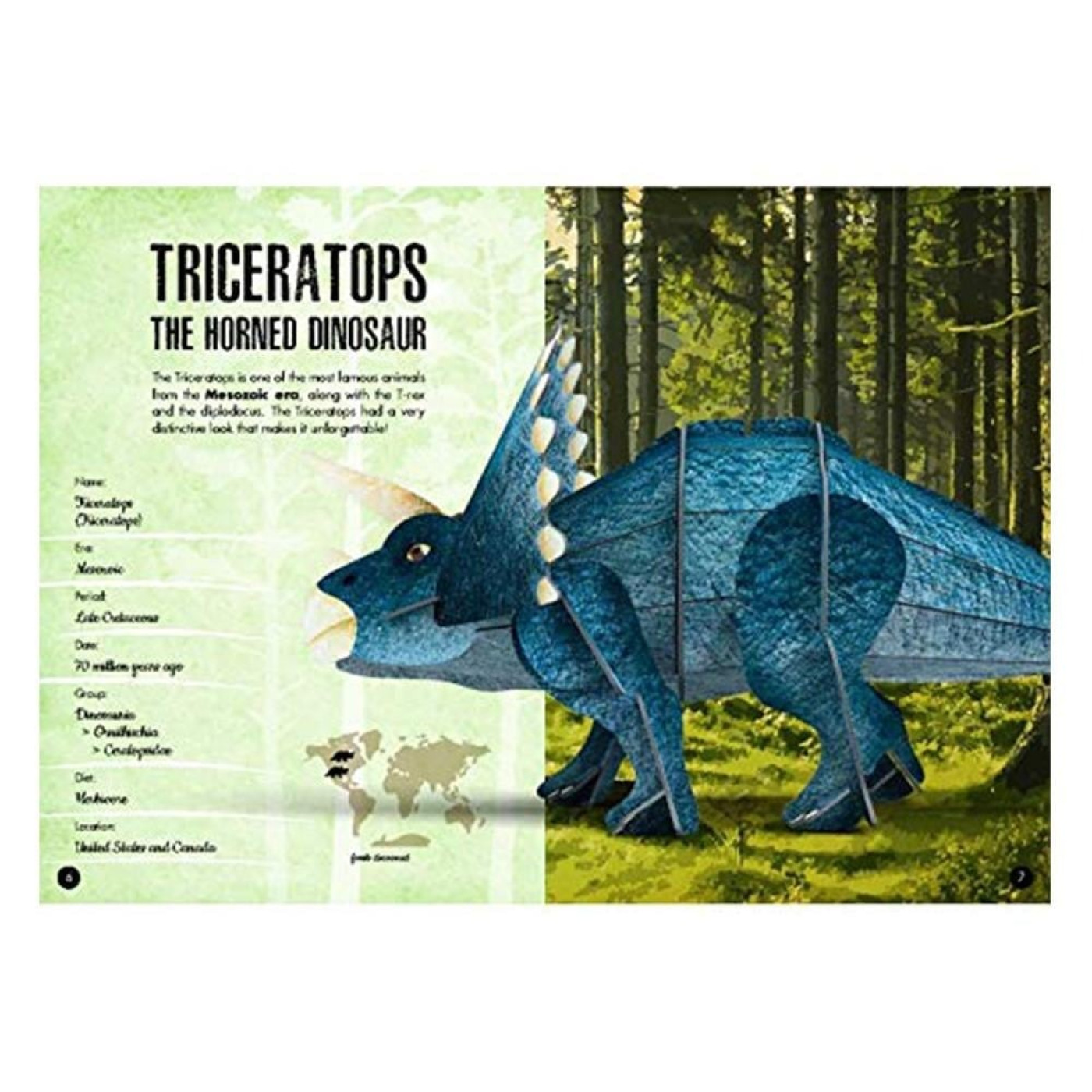 Kitap ve 3D Model - Triceratops Kitap ve 3D Model - Triceratops