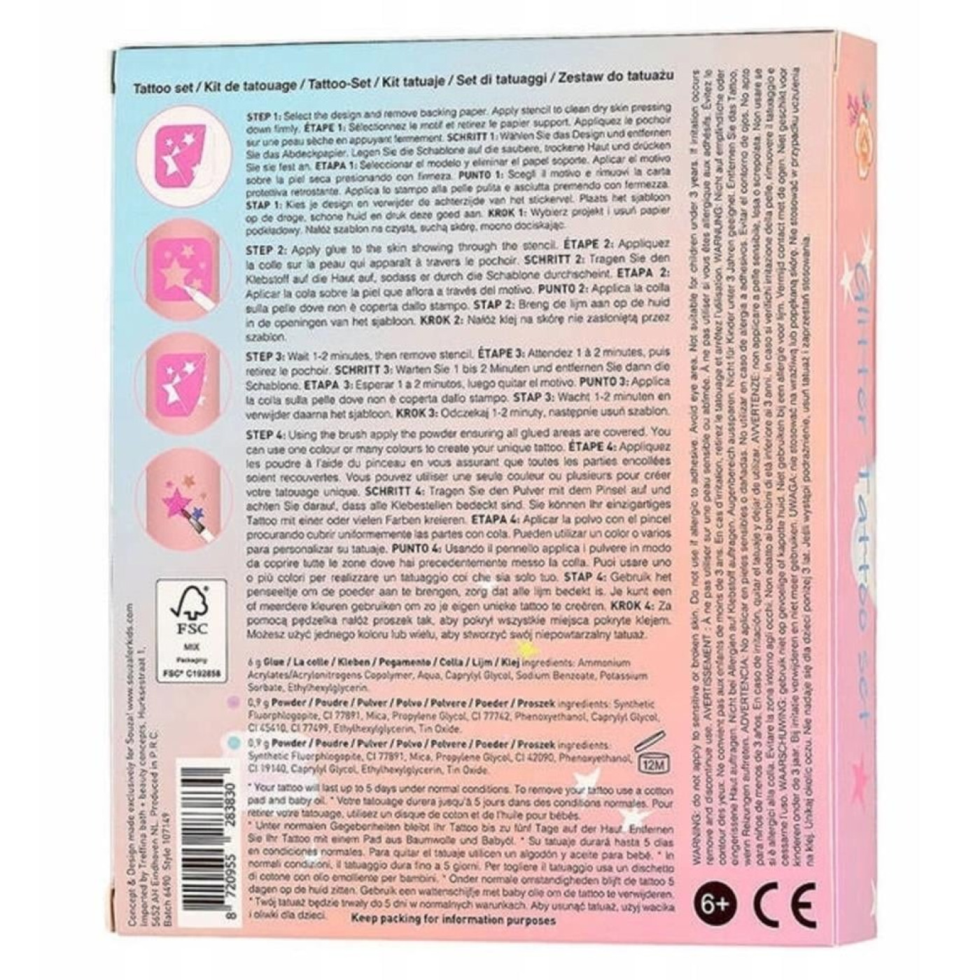 Pırıltılı Dövme Seti - Unicorn - 8720955283830 Pırıltılı Dövme Seti - Unicorn - ST00935 - 8720955283830