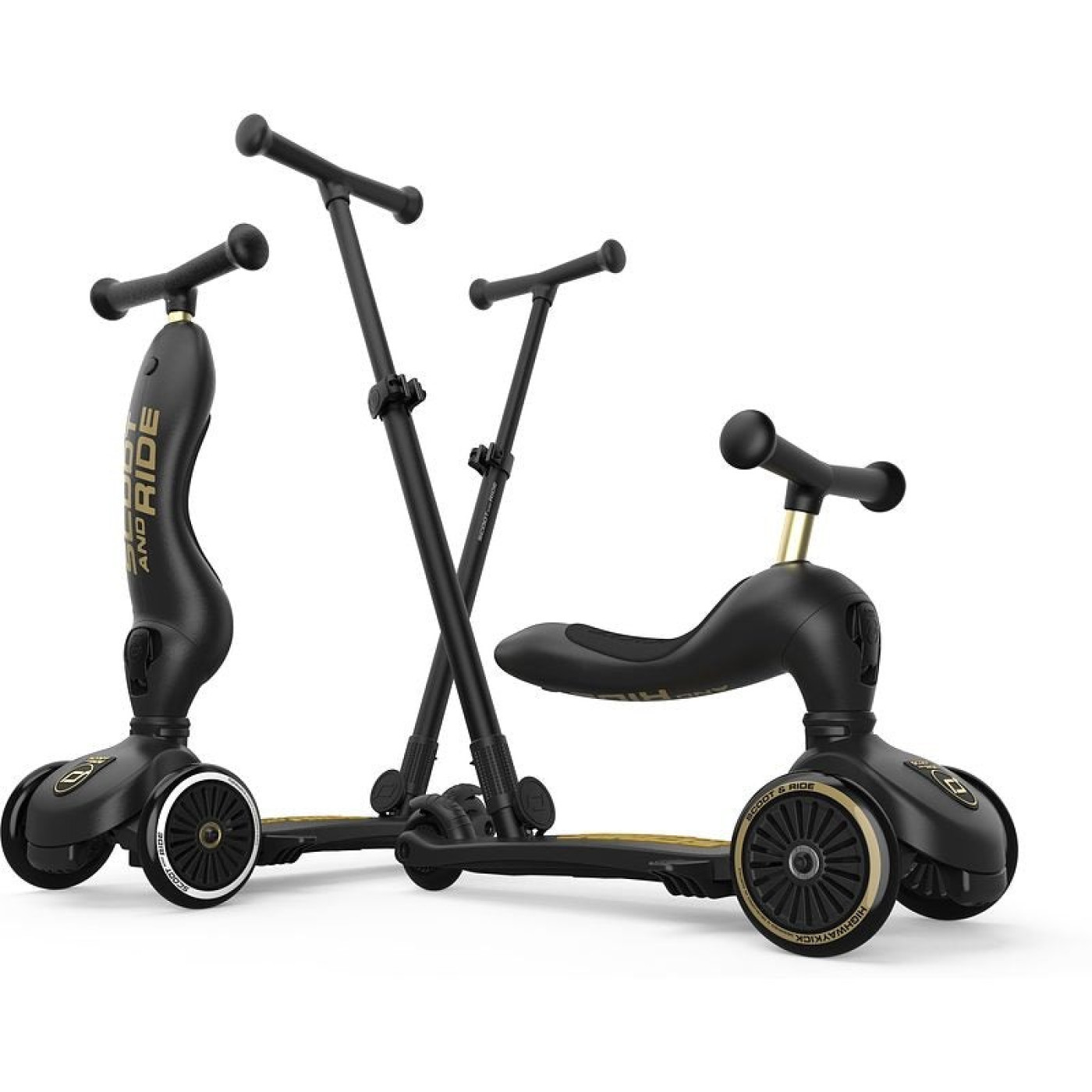 Push and Go Ebeveyn Kontrollü Çocuk Scooter Black&Gold Limited Edition - Push and Go Ebeveyn Kontrollü Çocuk Scooter Black&Gold Limited Edition - 240527-00089 -