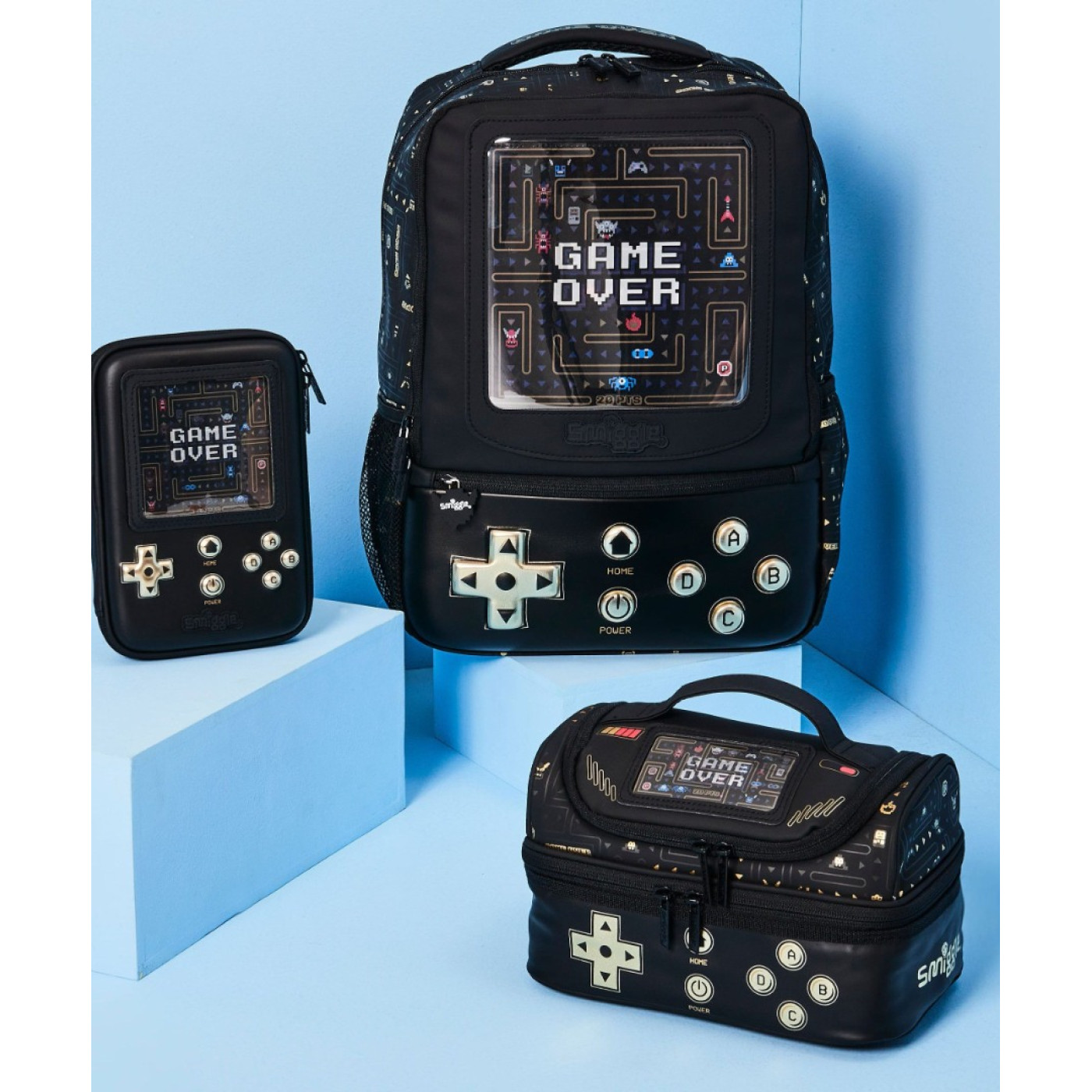 Smiggle - 3D Kabartmalı Tetris Temalı Gamer Hardtop Kalem Kutusu - 9332934310339 - 9332934310339