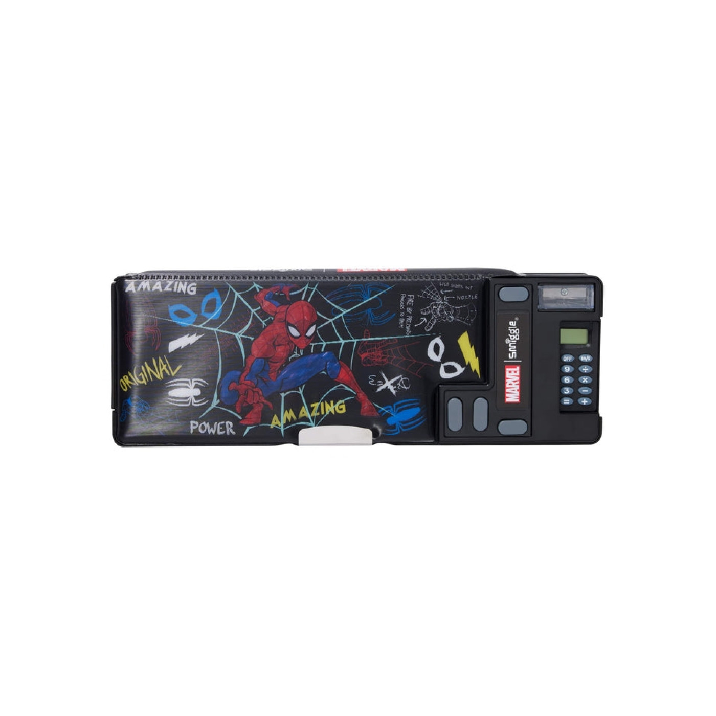 Smiggle - Spider Man Pop Out Otomatik Hesap Makineli Kalem Kutusu