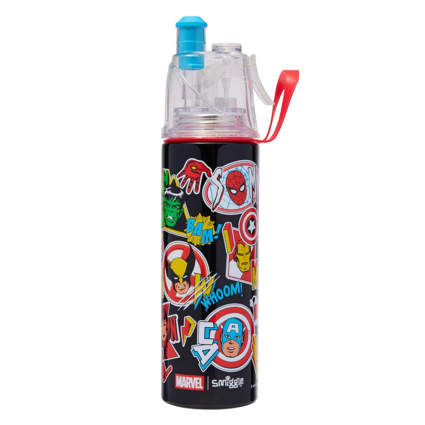 Smiggle - Marvel Su Püskürtmeli Çelik 500 Ml Matara Smiggle - Marvel Su Püskürtmeli Çelik 500 Ml Matara