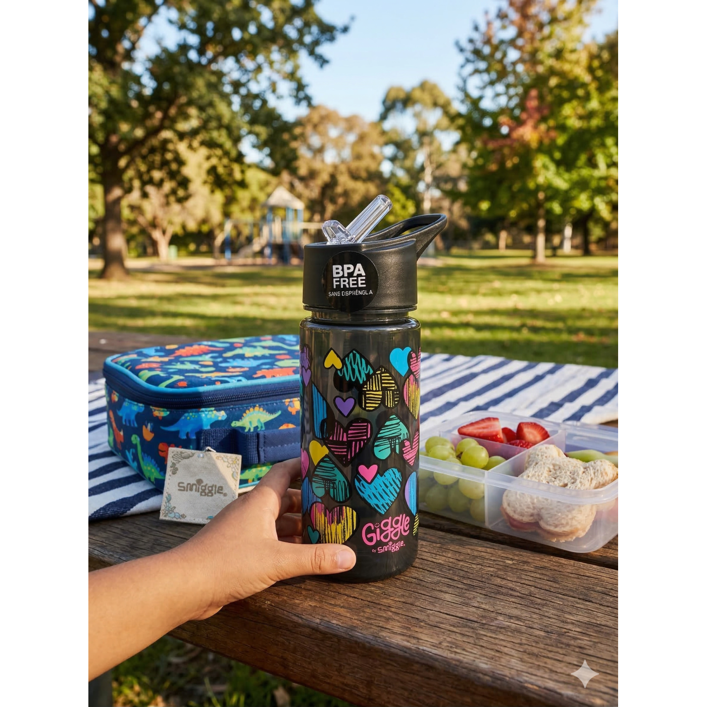 Smiggle - Giggle 450 Ml Bpasız Pipetli Suluk