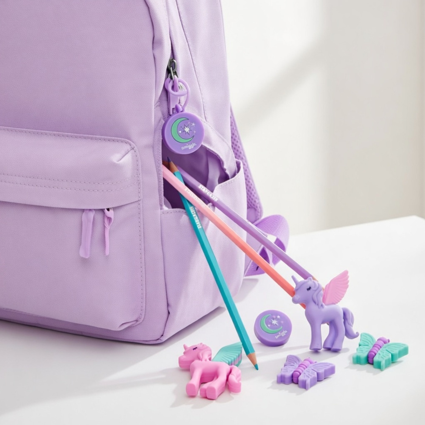 Smiggle - Unicorn Vision Silgi Kalem Kutusu Kırtasiye Seti Çocuk Okul Hediye Paketi Renkli