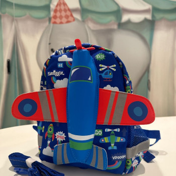 Smiggle - Teeny Tiny Çıkarılabilir Kemer Askılı Helikopter Kreş Sırt Çantası