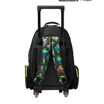 Smiggle - Minecraft Çekçekli Işıklı Tekerlekli Çanta Smiggle - Minecraft Çekçekli Işıklı Tekerlekli Çanta