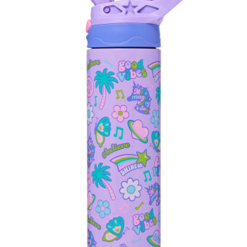 Smiggle - All Stars 520ML Otomatik Gizli Pipetli Çelik Matara