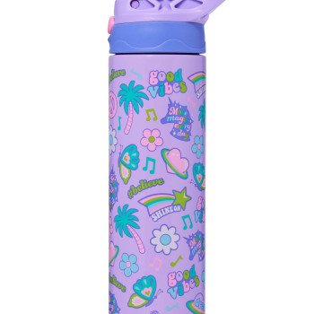 Smiggle - All Stars 520ML Otomatik Gizli Pipetli Çelik Matara