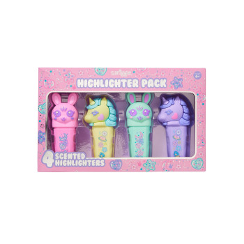 Smiggle - All Stars Kokulu Fosforlu Highlighter 4lü Kalem Seti