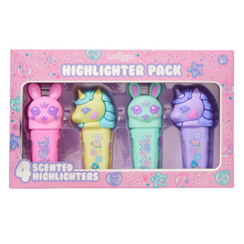 Smiggle - All Stars Kokulu Fosforlu Highlighter 4lü Kalem Seti