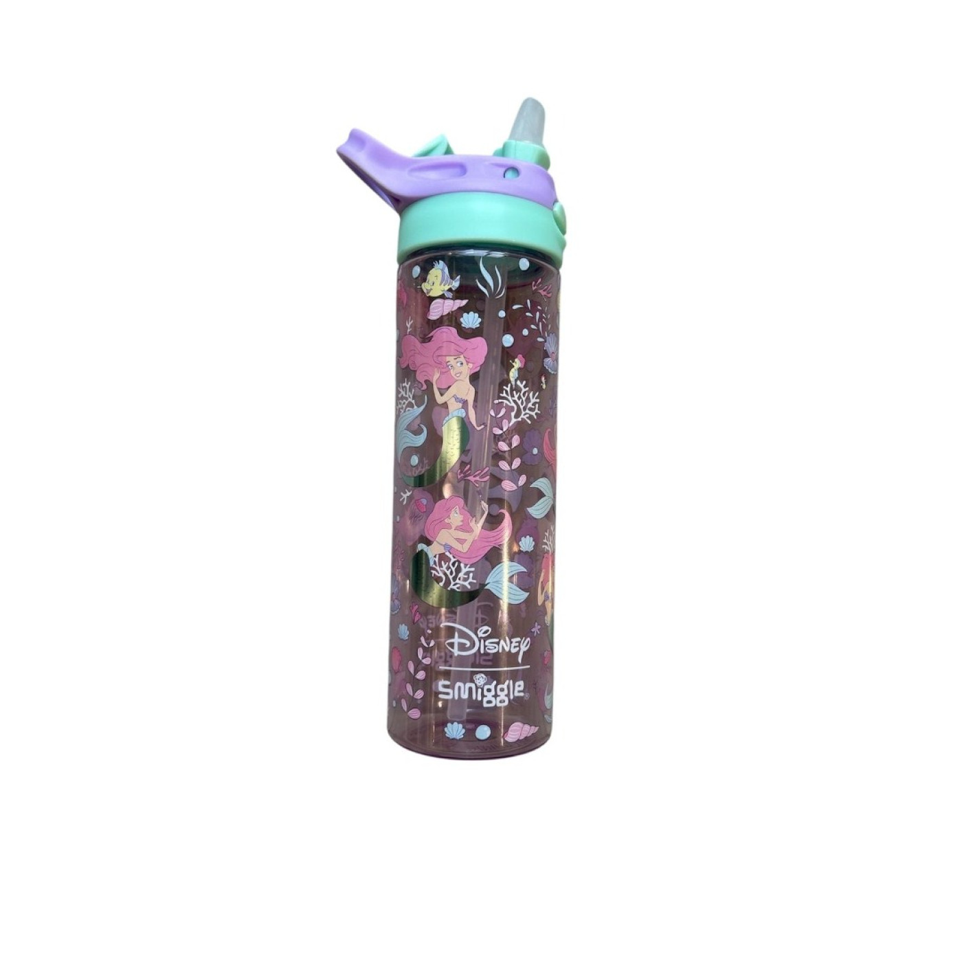 Smiggle - Disney Ariel BPAsız Otomatik Pipetli 650ML Suluk - 8684798570527 - 8684798570527