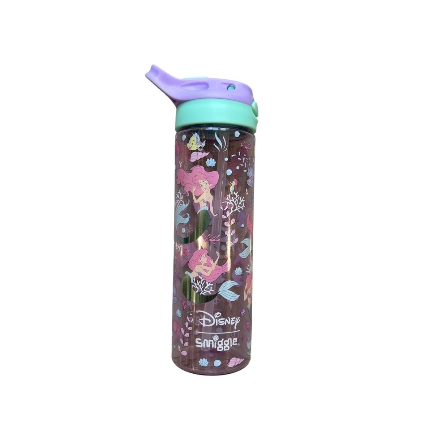 Smiggle - Disney Ariel BPAsız Otomatik Pipetli 650ML Suluk - 8684798570527 - 8684798570527