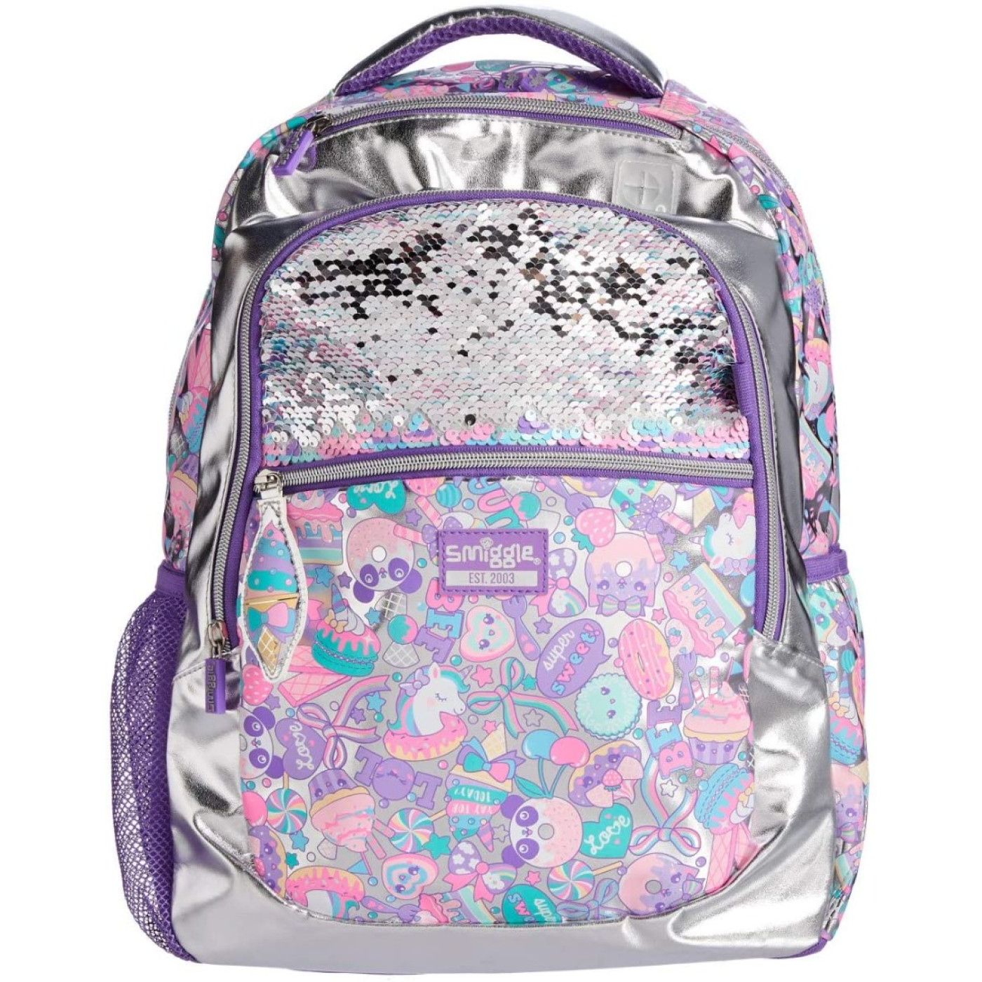Smiggle - Flashy Sequin Klasik Okul Sırt Çantası - 8684798570522 - 8684798570522
