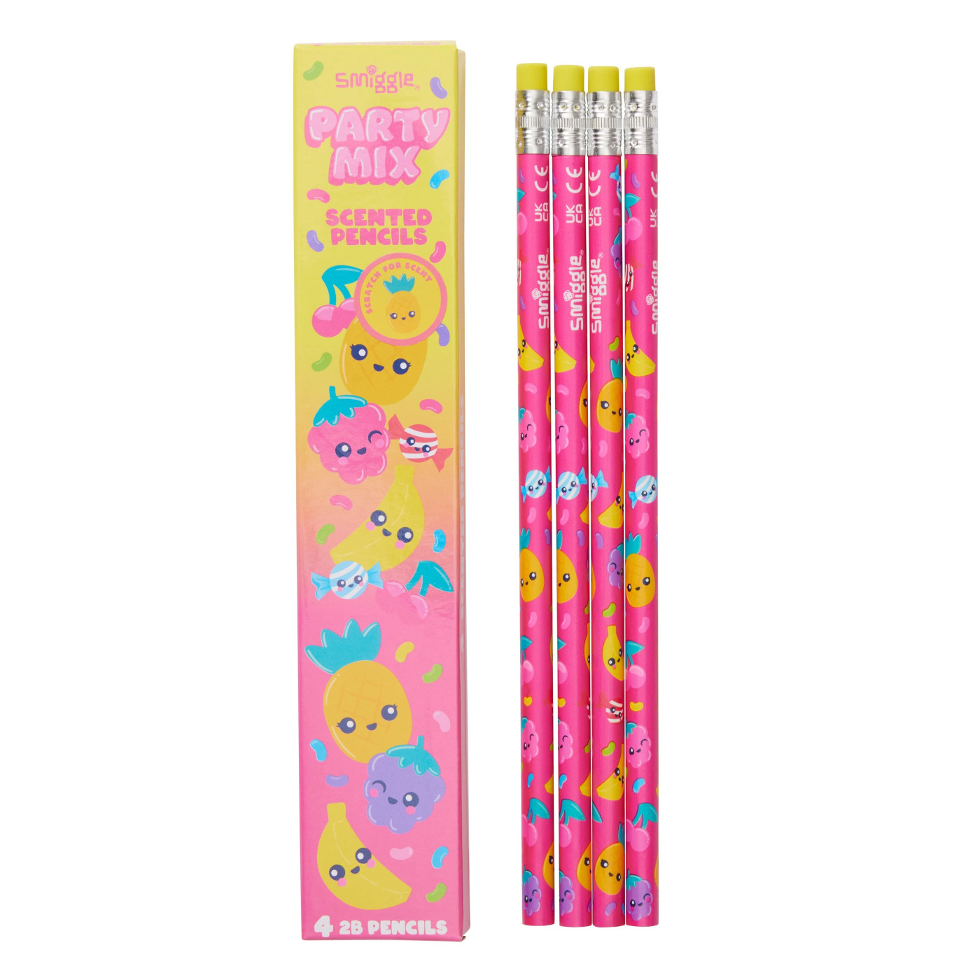 Smiggle - Meyve Kokulu 4lü Kurşun Kalem Seti