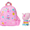 Smiggle - Peppa Pig Çıkarılabilir Oyuncaklı Kreş Okul Sırt Çantası